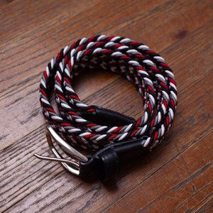 F.H. Wadsworth Black, Red, White, and Grey Elastic Stretch Belt size 34